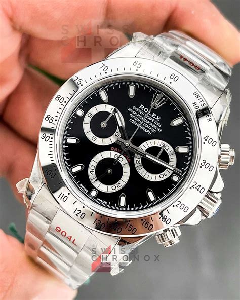 rolex cosmograph daytona steel bezel black dial 116520